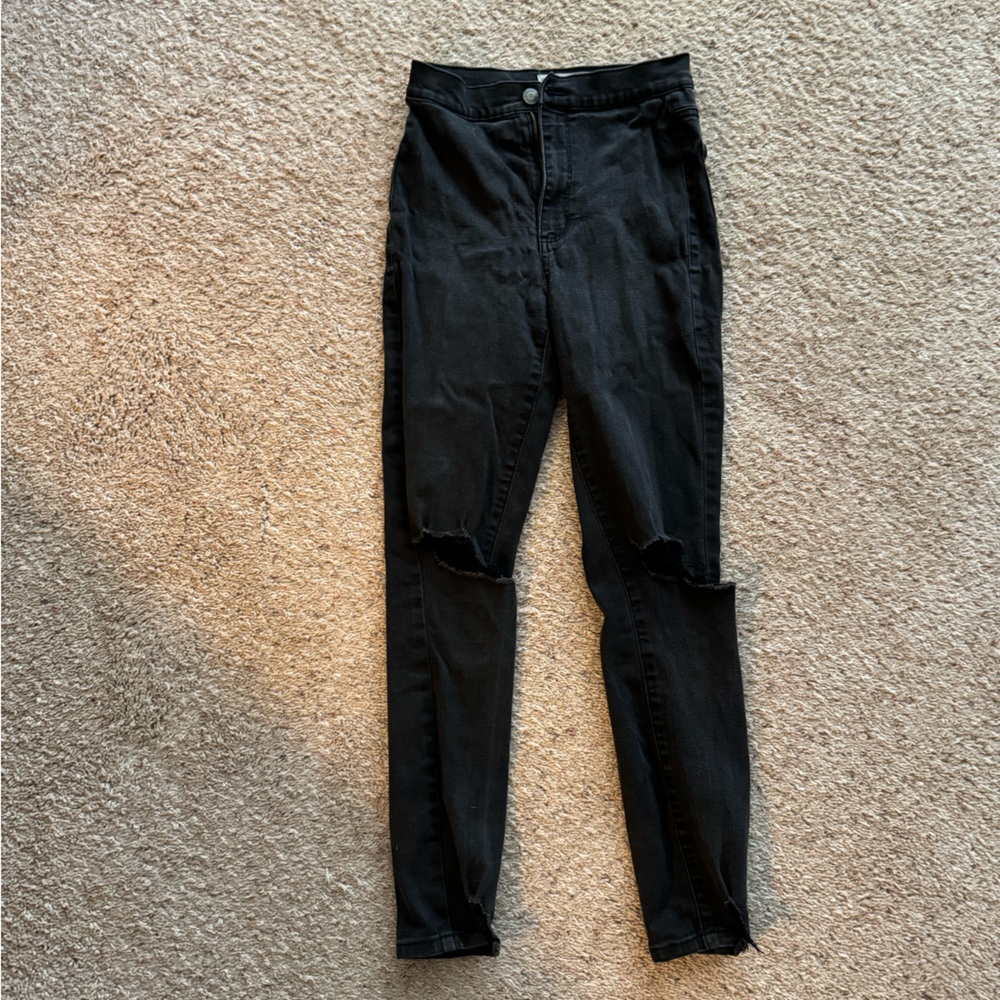 Garage black high-waisted jeans